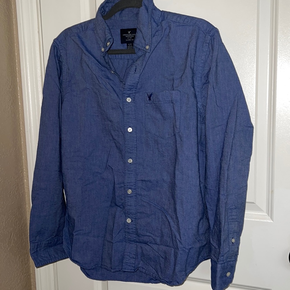 Aeo Blue Button Down - image 1